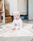 Floral Pink Dot Blanket