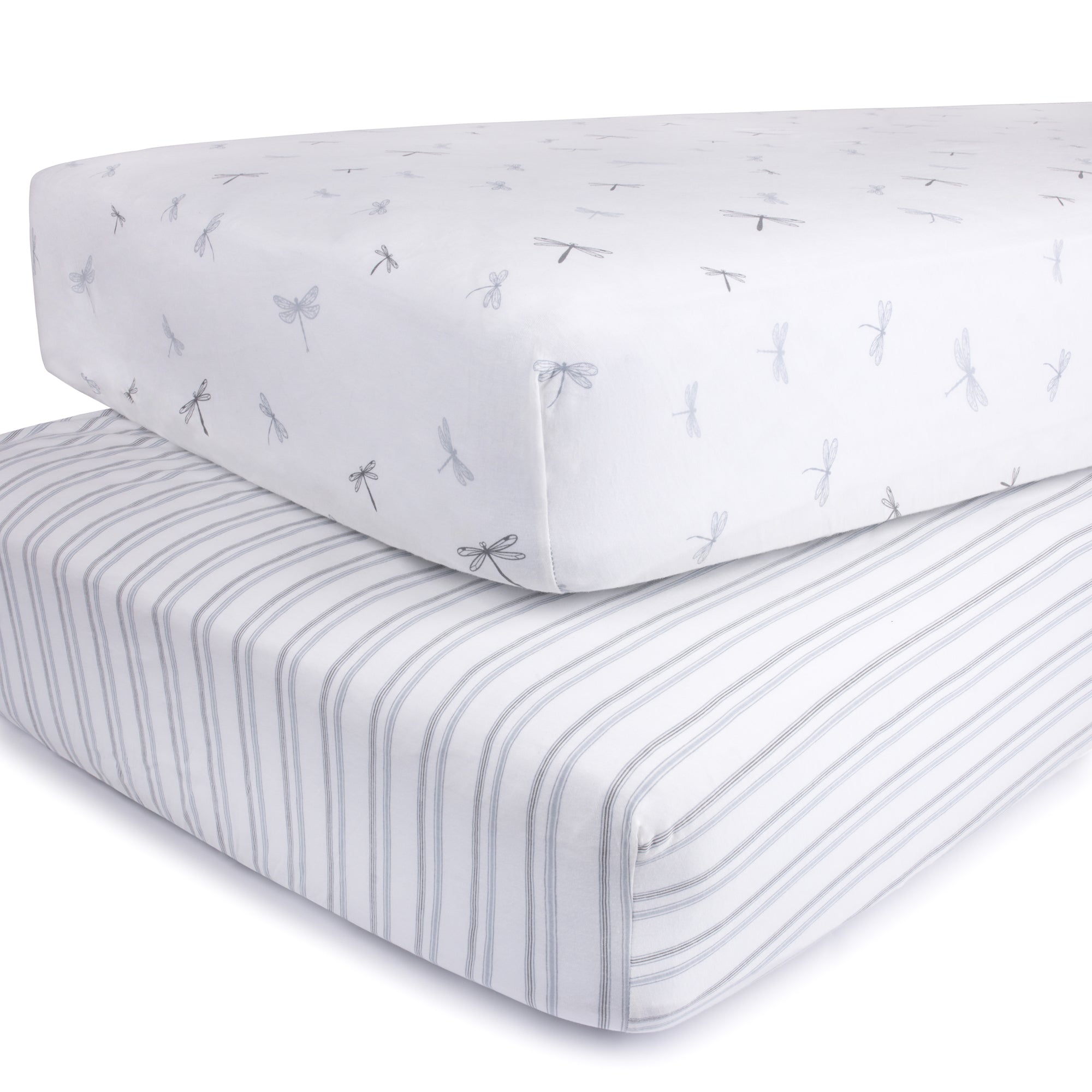 grey dragonfly hypoallergenic crib sheet bedding set