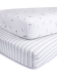 grey dragonfly hypoallergenic crib sheet bedding set