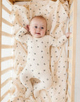 Cotton Muslin Swaddle Blanket - Blue Cherry