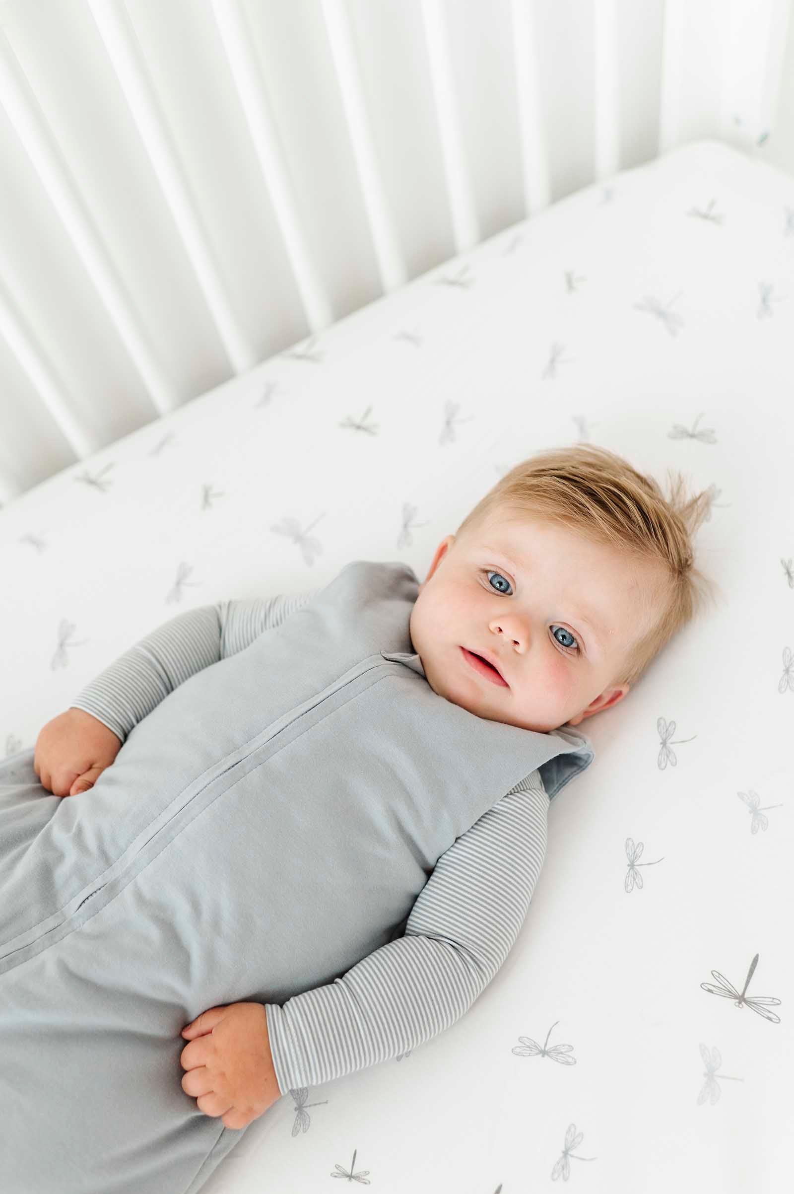 grey dragonfly baby's choice Versatile crib sheet bedding set