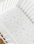 Versatile fitted crib sheet bedding set grey dragonfly