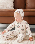 Quilted - Plum Print Kimono Collection - Bonnet