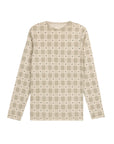 Cotton Floral Plaid Collection - Ruffle Neck Tee