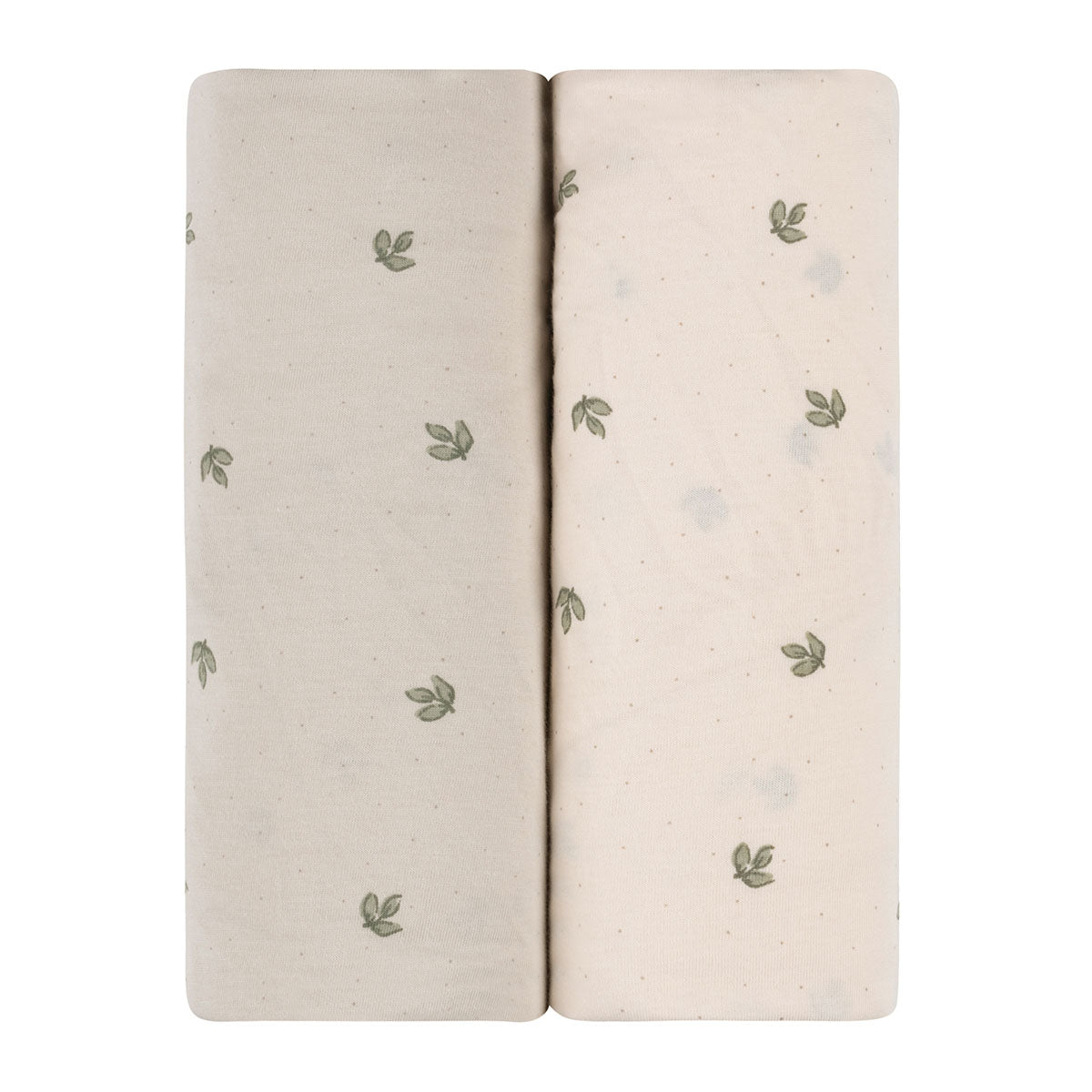 Gift ready 2 pack baby crib sheet set vintage leaf collection