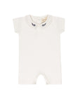 Organic Cotton Embroidered Collar Collection - Romper Boy