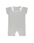 Organic Cotton Embroidered Collar Collection - Romper Boy
