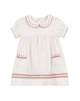 Tulip Collar Short Sleeve Linen Dress – Wave Collection