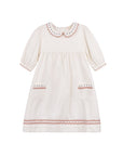 Tulip Collar 3/4 Sleeve Linen Dress – Wave Collection