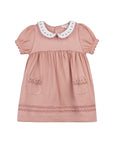 Tulip Collar Short Sleeve Linen Dress – Wave Collection