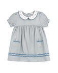 Tulip Collar Short Sleeve Linen Dress – Wave Collection