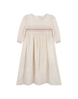 3/4 Sleeve Smocked Linen Dress – Stitch Collection