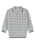 Cotton Floral Plaid Collection - Polo Sweatshirt