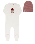 French Terry Autumn Kids Collection - Footie + Beanie