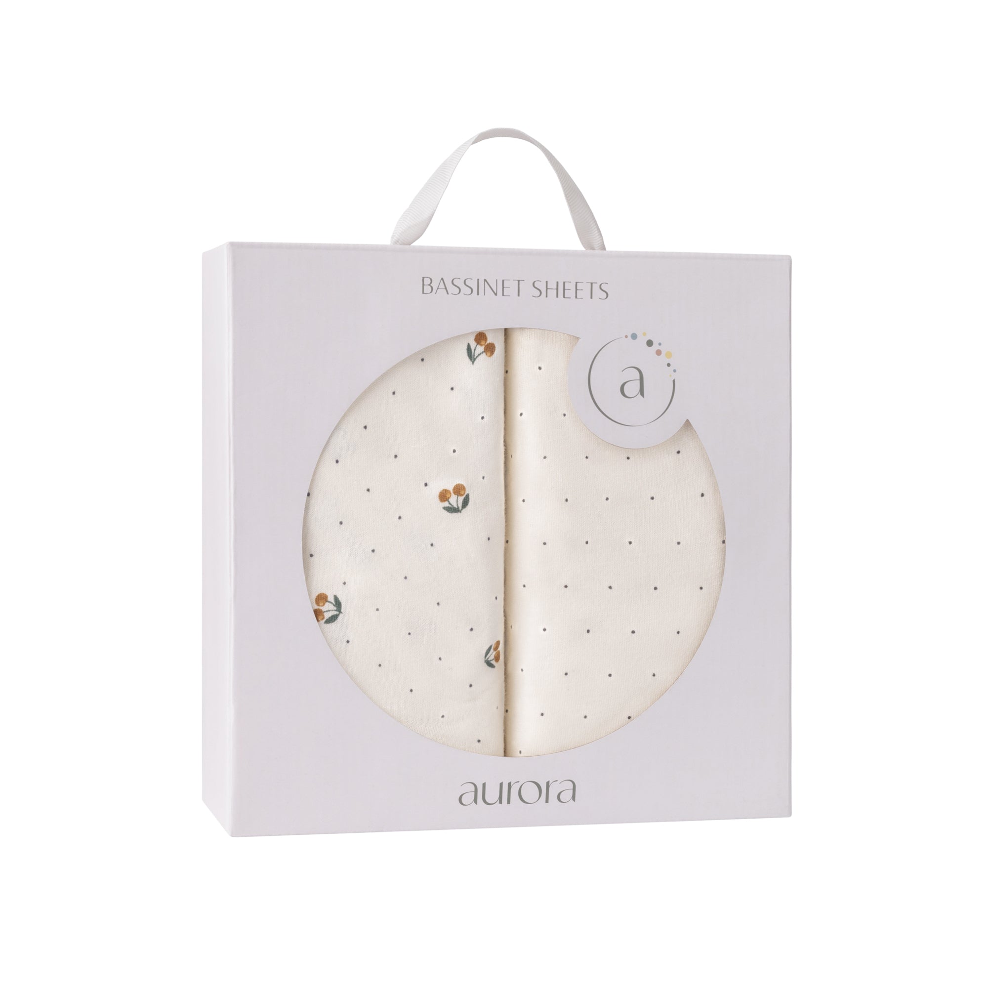 2 pack yellow cherry bassinet sheets