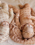 Cotton Floral Plaid Collection - Footie
