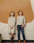 Cotton Floral Plaid Collection - Polo Sweatshirt