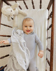 Soft cotton Baby Footie – Embroidered Collection