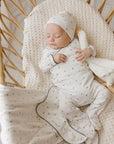 Organic Cotton Cluster Flower & Leaf Collection - Footie + Beanie