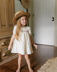 Short Sleeve Smocked Linen Dress – Stitch Collection