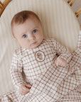 Modal French Terry Plaid Sheep Collection - Blanket