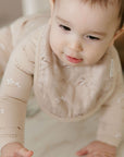 Jersey Cotton - Vintage Birds Collection - Bamboo Muslin Bib