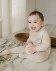 Jersey Cotton - Vintage Birds Collection - Bamboo Muslin Bib