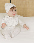 Organic Cotton Cluster Flower & Leaf Collection - Footie + Beanie