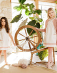 Tulip Collar Short Sleeve Linen Dress – Wave Collection