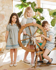 Tulip Collar Short Sleeve Linen Dress – Wave Collection