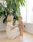 3/4 Sleeve Smocked Linen Dress – Stitch Collection