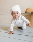 Organic Cotton Cluster Flower & Leaf Collection - Footie + Beanie