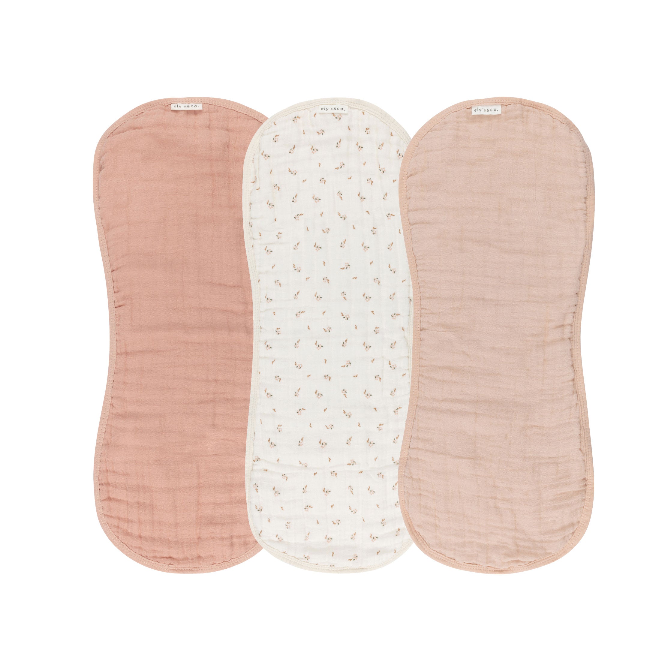 Floral Pink Muslin Burp Cloth