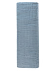 Cotton Muslin Swaddle Blanket - Ocean Blue