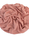 Cotton Muslin Swaddle Blanket - Dusty Rose