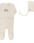 Velour Bicycle Collection - Footie + Bonnet