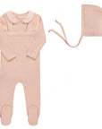 Embroidered Collar Collection - Bodysuit + Overalls + Bonnet