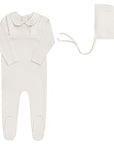 Embroidered Collar Collection - Bodysuit + Overalls + Bonnet
