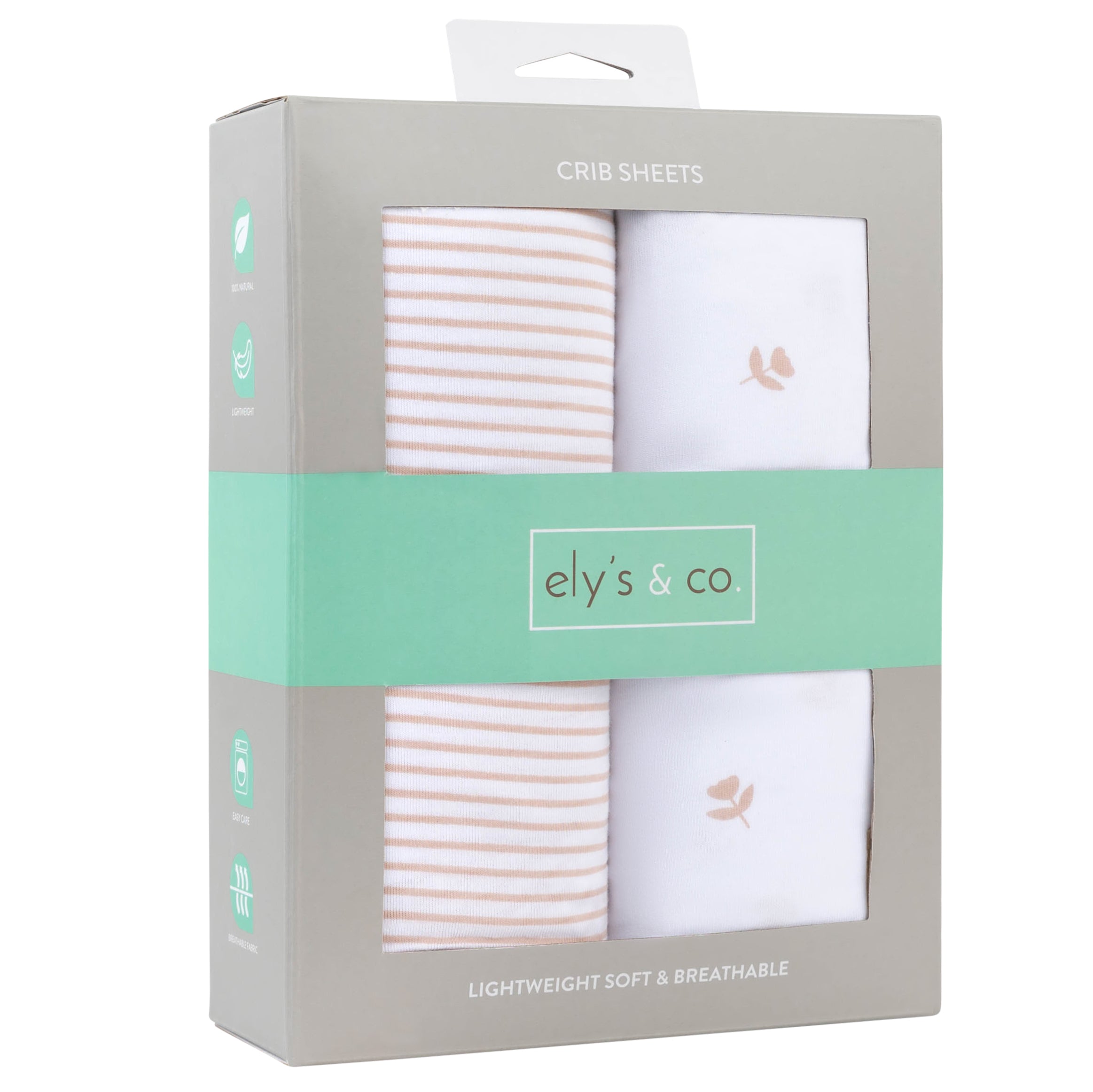 gift ready breathable and hypoallergenic Mauve Crib Sheet Set