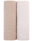 2 Pack Cotton Muslin Swaddle Blanket