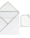Sage Pears Hooded Towel & Washcloth