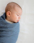 2 Pack Cotton Muslin Swaddle Blanket - Lush Blue