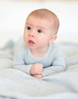 2 Pack Cotton Muslin Swaddle Blanket - Blue Leaf