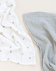 2 Pack Cotton Muslin Swaddle Blanket - Sage Pear