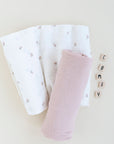 2 Pack Cotton Muslin Swaddle Blanket - Pink Pear