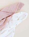 2 Pack Cotton Muslin Swaddle Blanket - Pink Pear