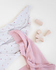 2 Pack Cotton Muslin Swaddle Blanket - Pink Garden Flower