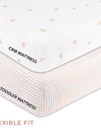 2 pack Mauve Crib Sheet Set