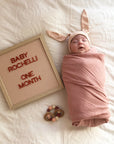 Cotton Muslin Swaddle Blanket - Dusty Rose