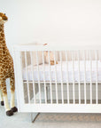 breathable and hypoallergenic Mauve Crib Sheet Set
